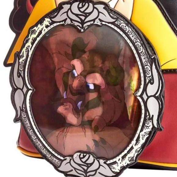 Loungefly Mini Backpack - Disney's Beauty and the Beast: Gaston, Belle, & Beast - Picture 7 of 14